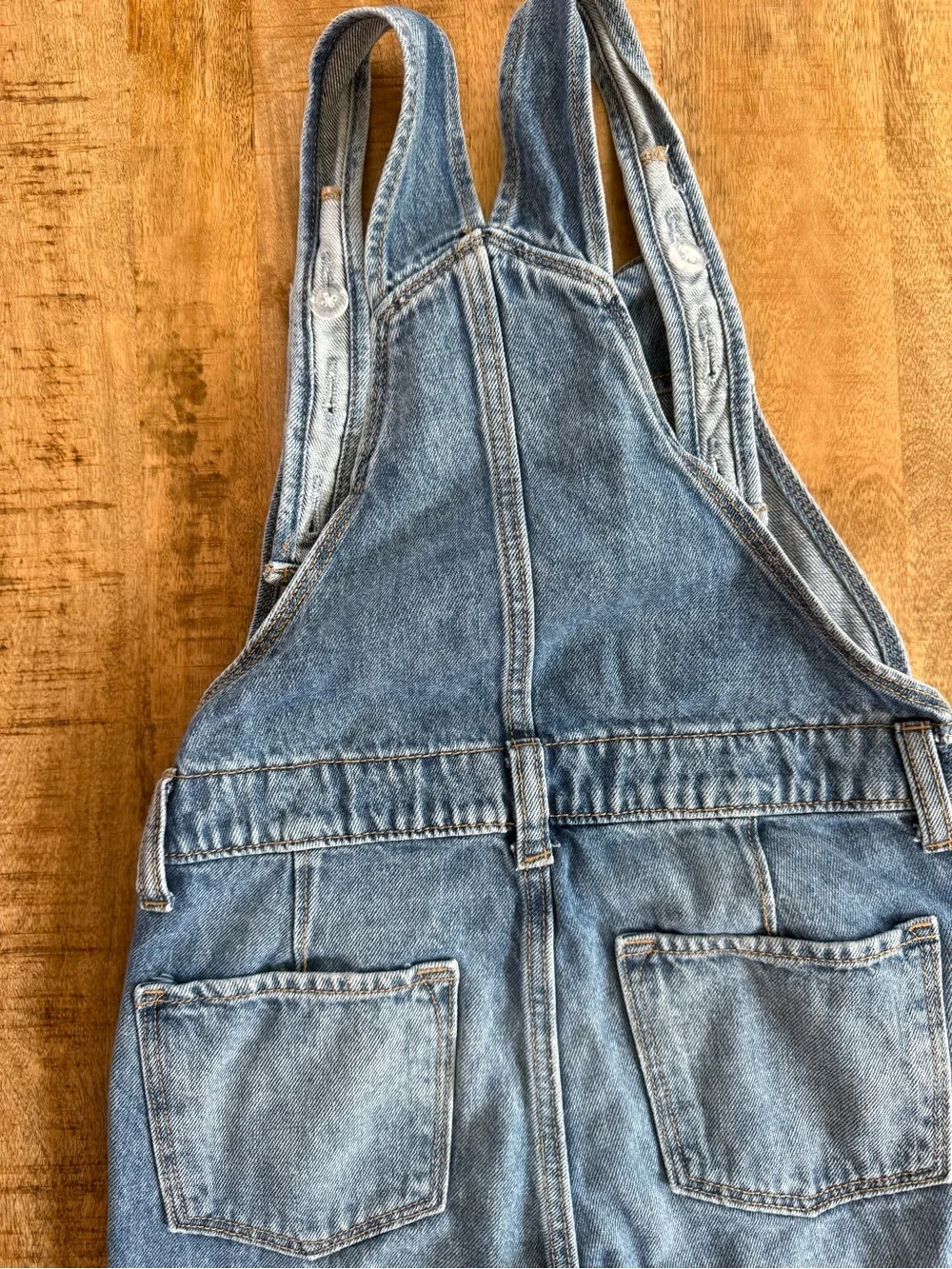 Old Navy Distressed Denim Overalls Girls L (10-12) Blue Adjustable Straps